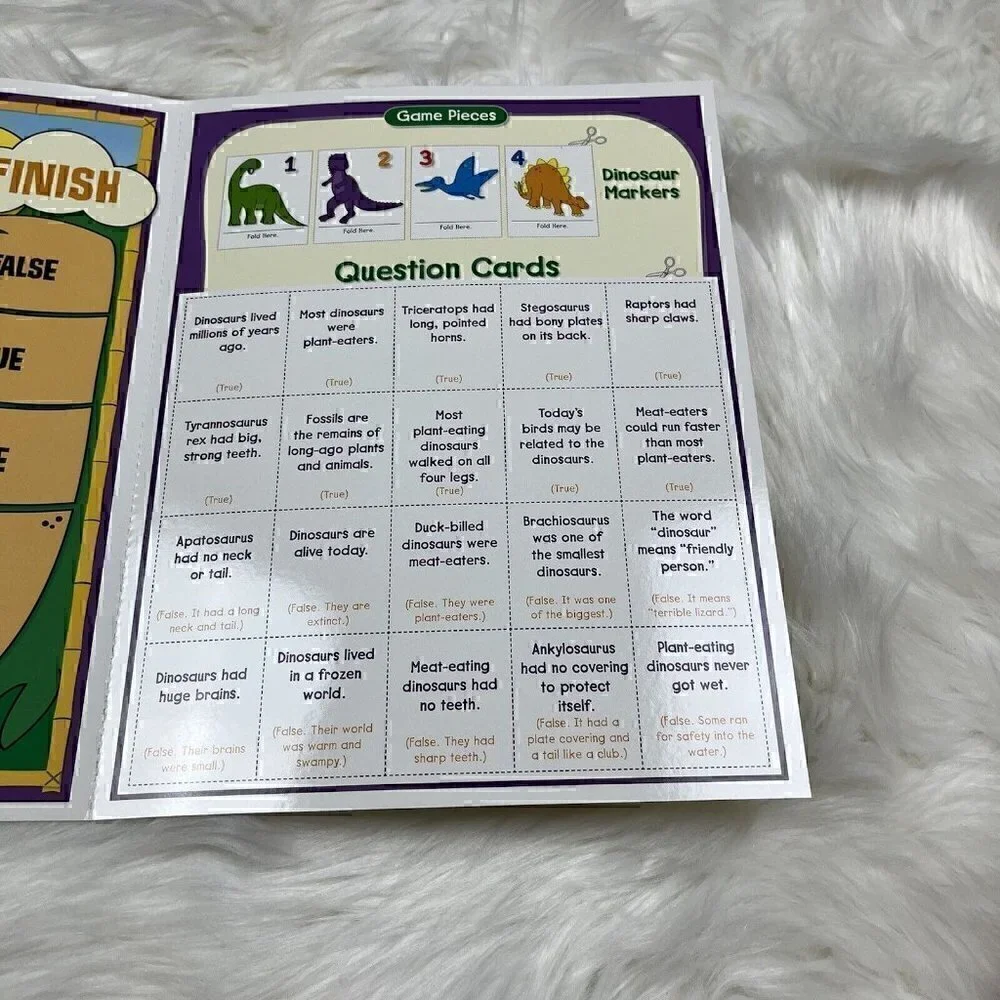 NEW Scholastic Instant File Folder Learning Games Prehistoric Pals Homeschool